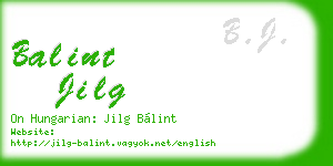 balint jilg business card